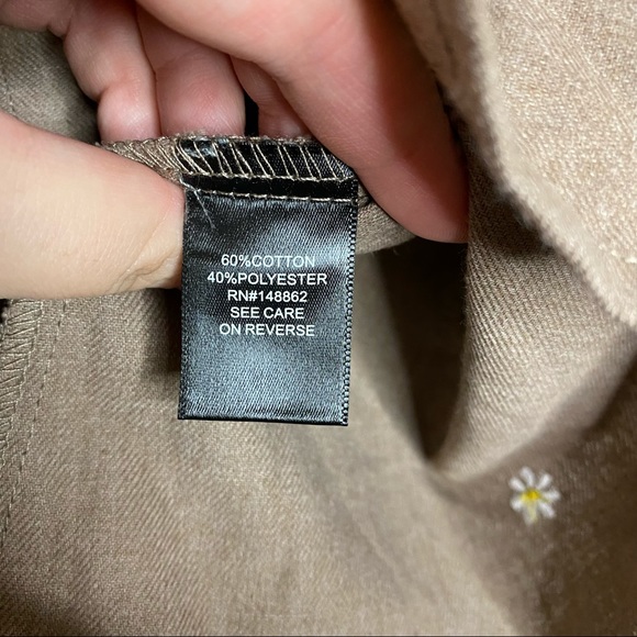 Torrid Taylor Denim Daisy Embroidered Button Down - Picture 8 of 11